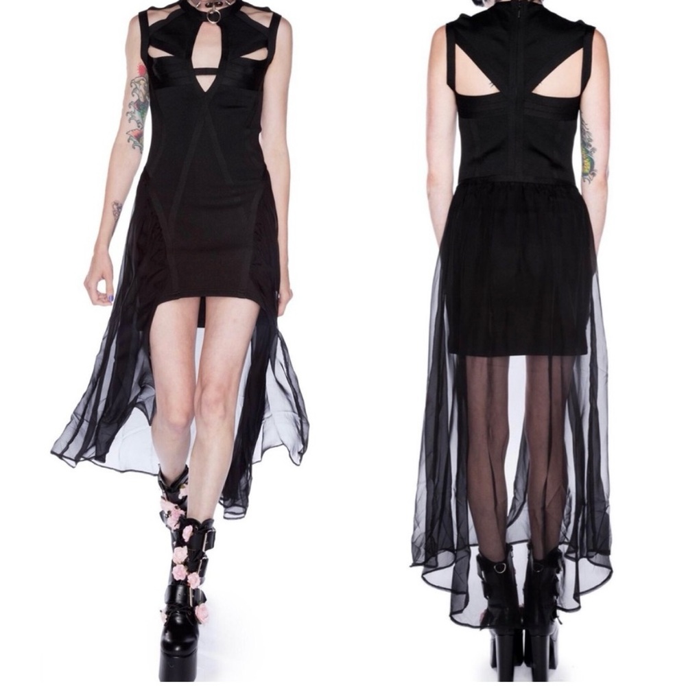 UNIF | Godspeed Bandage Cut Out Sheer Maxi Dress